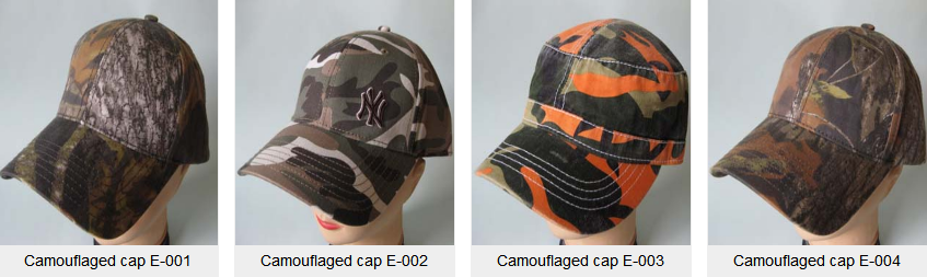 camouflaged baseball cap